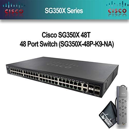 Cisco SG350X 48P 48 מתג יציאה + PowerStrip