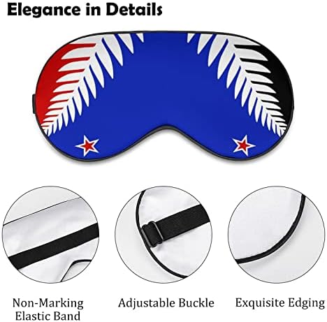 דגל של ניו זילנד מודפס מסכת עיניים עין רכה כיסוי עיניים מכוסות עיניים עם רצועה מתכווננת לילה נתיעה לנסיעות לגברים נשים