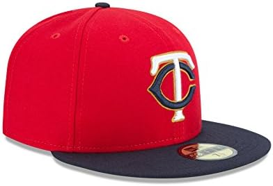 עידן חדש MLB Minnesota תאומים ALT 2 AC על שדה 59FIFTY CAP מצויד, גודל 7 1/4, אדום