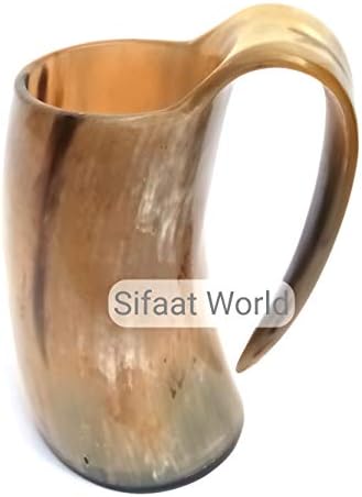 Sifaat World Vintage Vintraft Viking Medium & Garge Sunding Sug Cup, 2black & 2 טבעי