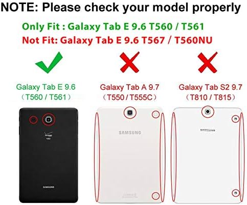 KIQ Galaxy Tab E 9.6 SM-T560 מארז, חובה כבדה של חובה כבד שריון היברידי היברידי מכסה השפעה מחוספסת הגנה על ירידת סמסונג גלקסי