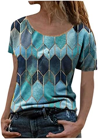 בתוספת גודל צוות צוואר אופנה קיץ חולצות לנשימה טרנדי מקרית גרפי חולצות לנשים קצר שרוול