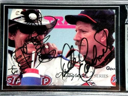 דייל ארנהרדט ריצ'רד פטי כפול חתום בקט באס 1992 כרטיס טרקס A1 אוטומטי - כרטיסי NASCAR עם חתימה