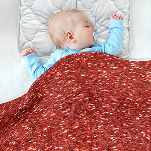 שמירה על מרקם נצנצים אדום נצנצים שמיכות לתינוקות לבנות בנים פעוט תינוקות, שמיכת תינוק רכה קטיפה שמיכת עריסה עטוף עגלת