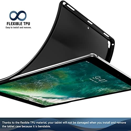 iPad Pro 9.7 Case , Puxicu Slim Design Matte Matte Soft TPU כיסוי מגן עבור iPad Pro 9.7 אינץ ', שחור