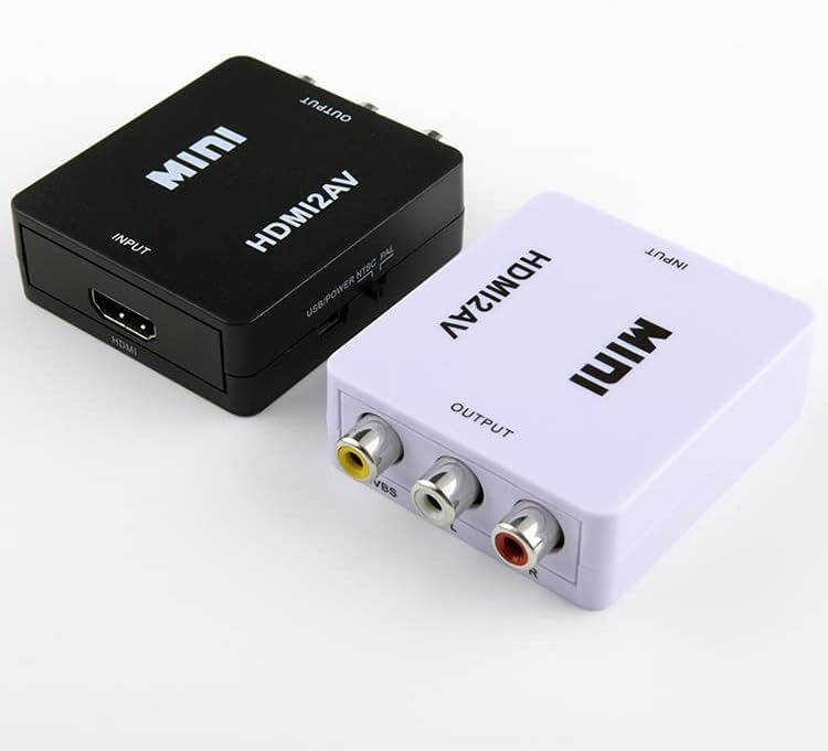 ממיר HDMI ל- AV RCA, MINI HDMI למתאם ממיר אודיו וידאו מורכב, HDMI2AV, תומך ב- PAL/NTSC עבור PS4, Xbox, Switch, TV Stick,