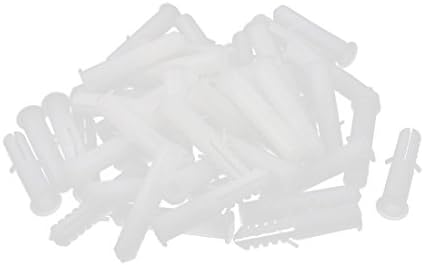 ארון AEXIT ברגי פלסטיק וברגי ברגים פיגור ברגי עוגן הרחבת ציפורניים מחבר לבן 8 ממ DIA 1.6 אינץ 'ברגי הרחבה אורך