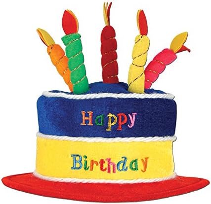 איסל קטיפה בד חידוש שמח יום הולדת עוגת כובע עם נרות - למבוגרים גודל יוניסקס תא צילום אבזרי, צד טובה ותלבושות אבזרים