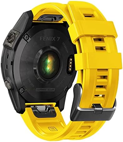 DJDLFA 26 22 ממ סיליקון מהיר מהיר רצועת שעון רצועת שעון עבור Garmin Fenix ​​7X 6X 5X 3HR Watch Stherabit Strap Strap