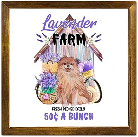 Luckluccy Lavender Farm אופניים שלטי עץ ממוסגר