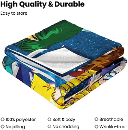 דרינס אנימה שמיכה מצוירת פלנל זורקים שמיכות לספה כל העונה שמיכת קטיפה סופר נעימה לילדים מתנה למבוגרים 50'X40 ''