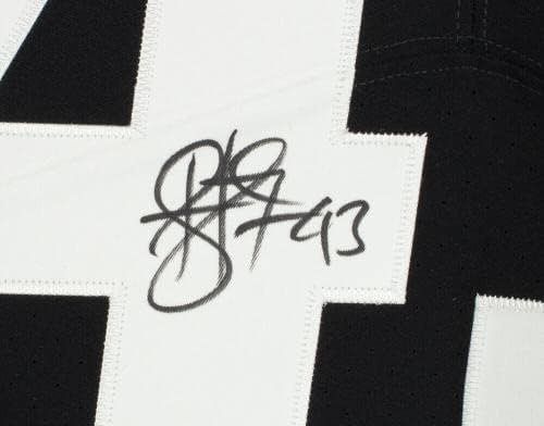 טרוי פולמלו חתום על פיטסבורג סטילרס שחור נייקי עלית גופיית הכדורגל JSA - חתימות NFL גופיות