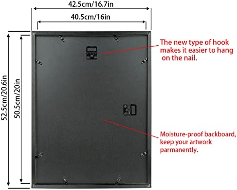 מסגרת תעודה LtyHHK 14x18 עם מחצלת שחורה עץ מלא, 14x18 מסגרת ציור יהלום, מציגה תעודה 14x18 עם מחצלת שחורה