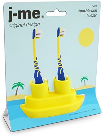 ג ' יי-לי סירה כפול מברשת שיניים מחזיק צהוב