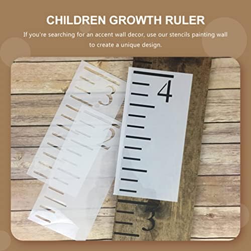 תרשים גידול שבלונות ילדים גובה: 7 יחידות תרשים צמיחה תבנית של סרגל לשימוש חוזר