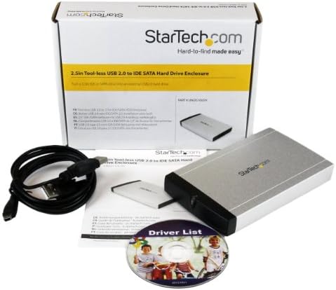 StarTech.com 2.5 ב פחות כלי יו אס בי 2.0 כדי אידה סאטה חיצוני כונן קשיח מארז