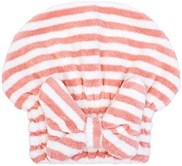 npkgvia microfiber מגבת שיער יבשה בנדנה עם כובע מקלחת קשת שיער בנדנה כובע מקלחת נשים מתולתלות ומתנות שיער רטובות אמבטיה