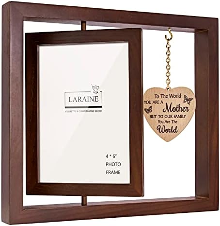 מסגרת תמונה של לריין הבית 4x6 סיבוב עיצוב צף מתנות ליום אמהות לעץ לאמא סבתא דודה יום הולדת