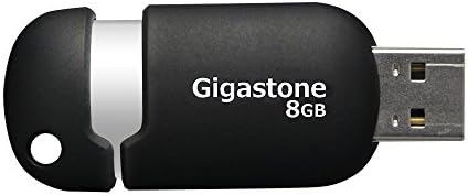 Gigastone GS-Z08GCNBL-R 8GB כובע קלאסי פחות כונן פלאש USB 2.0, שחור/כסף