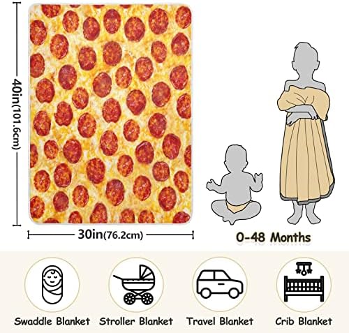 שמירה על נקניק איטלקי פיצה שמיכות לתינוקות לבנות בנים פעוט תינוקות, שמיכת עטפת קטיפה רכה שמיכת עטוף עגלת עגלת יילוד