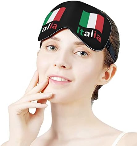 איטליה איטליה מסיכת עיניים דגל איטלקי שינה כיסוי עיניים עם חסימות רצועה מתכווננות עיוורון קל לטיול יוגה ישנה