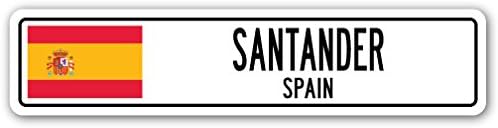 סנטאנדר, ספרד שלט רחוב ספרדי דגל דגל העיר קאנטרי קיר קיר מתנה