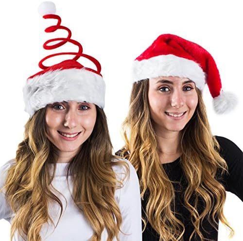 מצחיק מסיבת כובעי חג המולד כובעים-סנטה כובע-6 חבילה-שדון כובע - סליל סנטה כובע-חג המולד תא צילום-קרני איילים