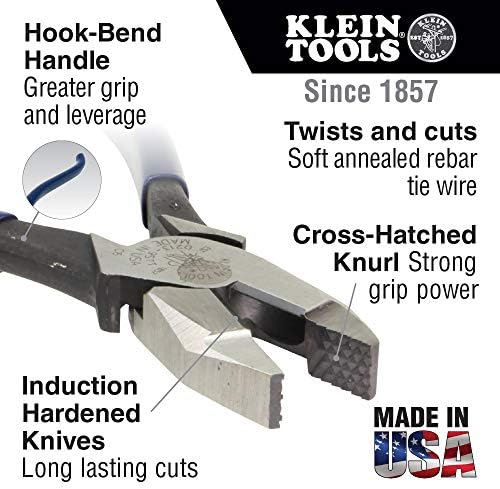 כלים קליין פלייר דק של 201-7 יחידות עם לסתות מחורצות כבדות, סכינים מוקשות אינדוקציה וטבעת קשירה מפוצלת