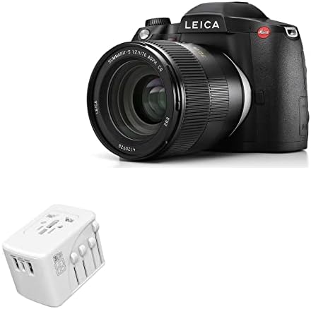 מטען גלי Boxe עבור Leica S3 - מטען קיר PD בינלאומי, 3 מתאם מטען בינלאומי USB וממיר עבור Leica S3 - Winter White