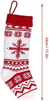 אטראאי גרב חג מולד סרוג גדול עם תיק ממתקים קישוטים לחג המולד מקסים תלוי גרביים