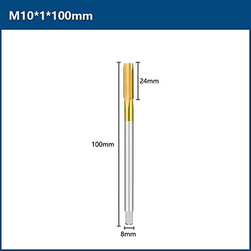 הברגה ברז מקדח M2-M12 חוט ברז על חליל ישר 90-150 אורך מכונת מטרי ברז ברז על כלי הברגה מתכת 1 pcs