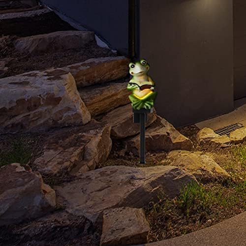 Happyyami עיצוב חיצוני חיצוני LED אורות סולאריים אורות צפרדעים אורות סולאריים חיצוניים סולארי גן נתיב אורות