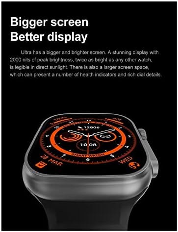Byoka Smart Watch Ultra Men נשים Smartwatch Bluetooth שיחה טמפרטורה מדד מעקב אחר בריאות סדרת טעינה אלחוטית 8