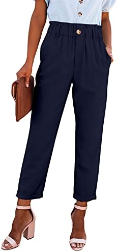 מכנסיים ארוכים של נשים מזדמנים של נשים עם כיסים לעבודה מכנסיים מכנסי טרנינג קל משקל
