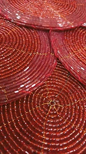 Sharvgun צורה עגולה בעבודת יד רכבת תה אדומה חרוזים DIY 4 אינץ