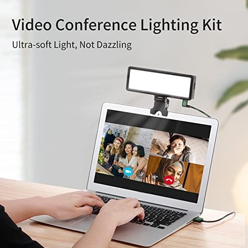 אור הוביל וידאו עם מנורת הר -עמעום לנייד למחשב נייד ועידת וידיאו תאורת הזרמת תאורה