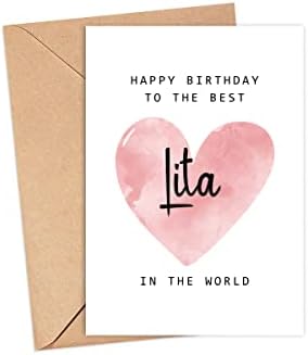 יום הולדת שמח לטיטה הטובה ביותר בכרטיס העולם - כרטיס יום הולדת ליטה - כרטיס ליטה - מתנה ליום האם - כרטיס יום הולדת שמח