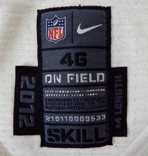 2012 פיטסבורג סטילרס 41 משחק הונפק ג'רזי לבן 46 DP21315 - משחק NFL לא חתום בשימוש בגופיות
