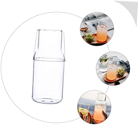 2 סטים גבוהה בורוסיליקט זכוכית סיר ברור זכוכית בקבוקים עם כובעי זכוכית כד עם מכסה זכוכית שתיית בקבוקים עם