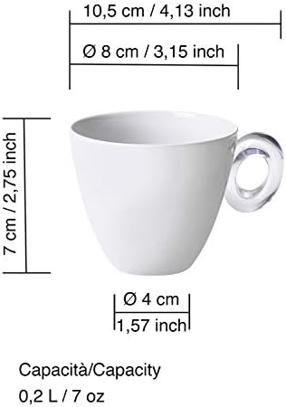 אומדה עיצוב 6,76 פלורידה ספל תה צלוחית צלול וצבעוני לביסקוויטים או שקיות תה, קו קריסטל
