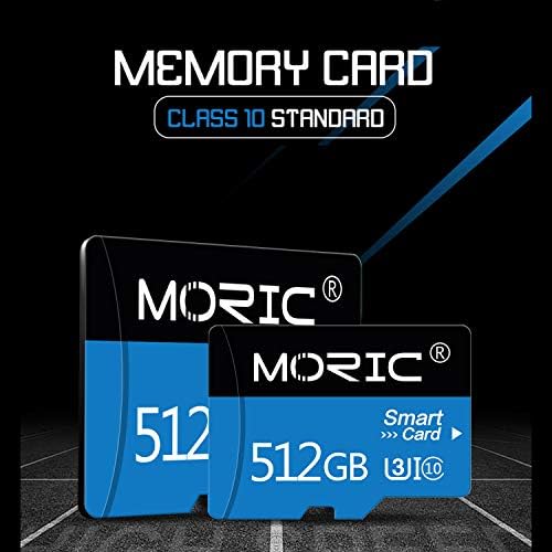 512GB Micro SD Card Card Card Clard 10 מהירות גבוהה עם מתאם לטלפונים/מחשב/מתג נינטנדו/קונסולת משחק/מצלמת פעולה