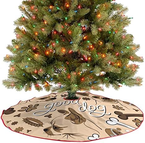 צ'יוואווה כלב טוב חצאית עץ חג המולד רך קטיפה אדומה מכוסה למסיבת חג המולד קישוטים חגיגיים מקורה בחוץ