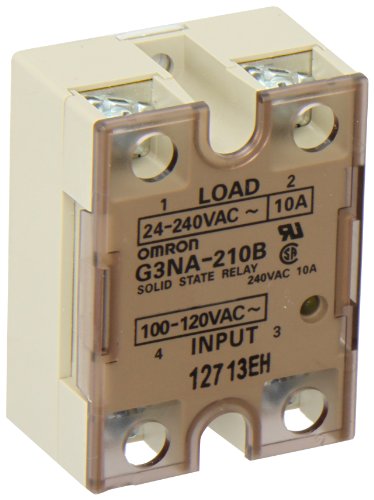OMRON G3NA-210B-AC100-120 ממסר מצב מוצק, פונקציית צלב אפס, מחוון צהוב, בידוד צילום, 10 זרם עומס מדורג, 24