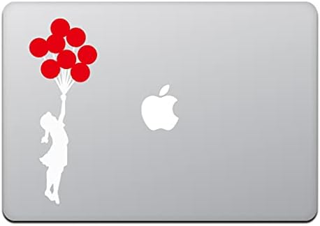 חנות חביבה MacBook Air / Pro 11/13 אינץ 'מדבקת מקבוק מעופפת בלון נערה בנקסי 13 אינץ' שחור M595-13-B