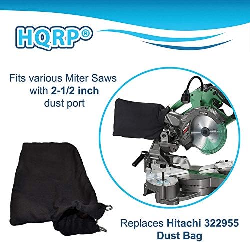 שקית אבק של HQRP תואמת ל- Hitachi 322955/976478 / 998845 החלפה מתאימה ל- HITACHI 10 ו- 12 מסורים מיטר מורכבים