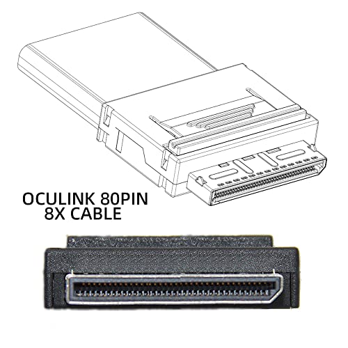 Cablecc 50 סמ oculink pcie pci-express sff-8611 8x 8 נתיב עד SFF-8087 4x SSD נתונים כבל פעיל
