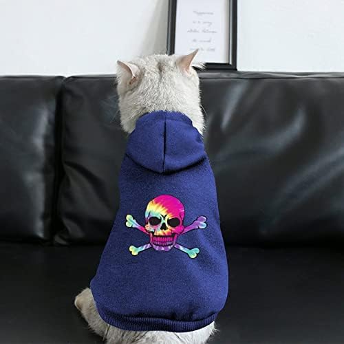 עניבת צבע גולגולת קפוצ'ונים לחיות מחמד רכים סוודר כלבים חמים דפוסים מודפסים חליפות לחיות מחמד עם כובעים