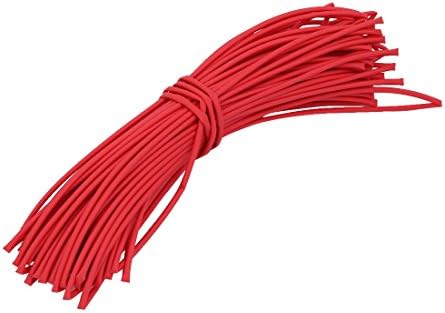 AEXIT פוליאולפין חום ציוד חשמלי להתכווץ צינור כבל חוט שרוול 20 מטר באורך 1.5 ממ דיא פנימי אדום