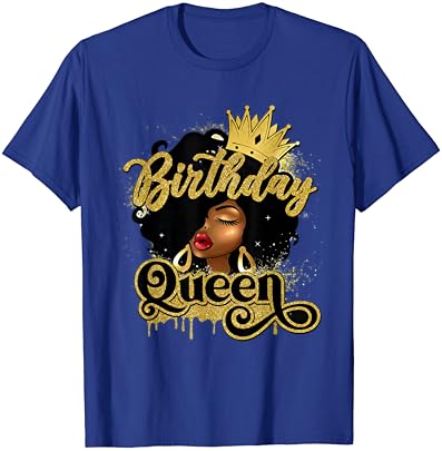 יום הולדת האפרו בנות מלנין מלכת אפריקאי אמריקאי נשים חולצה