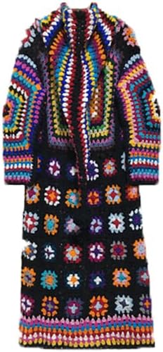 צמר מעיל לנשים בתוספת גודל רופף הלבשה עליונה ארוך שרוול מקסי יד לאומי סוודרים